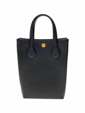 Gucci GG Super Bag Strap Leather Black